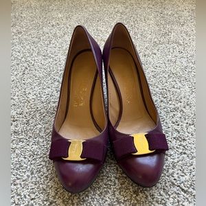 Ferragamo Plum Aubergine Heels